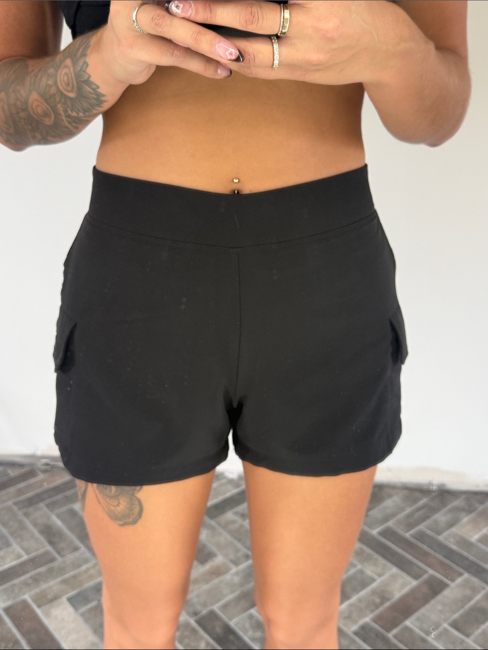 Calvin Klein Black High-Waist Athletic Shorts